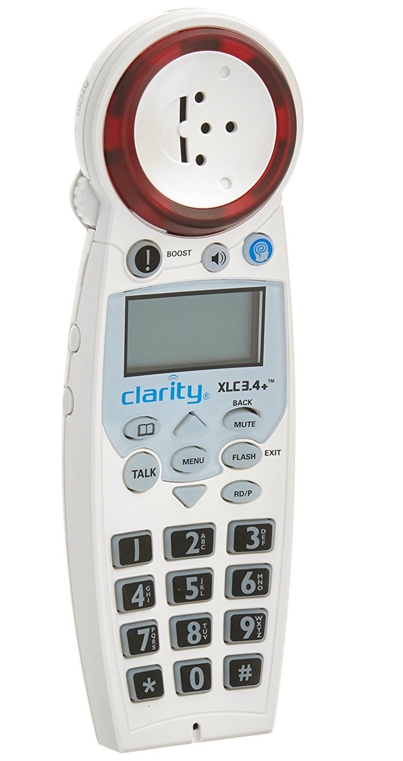 Clarity 59234.001 DECT 6.0 Extra-Loud Big-Button Speakerphone with Talking Caller ID, White, 3.6'' x 4.5'' x 5.3''